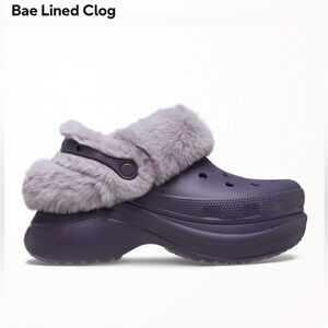 ✨Host pick✨CROCS BAE Lined Lavender Clogs
